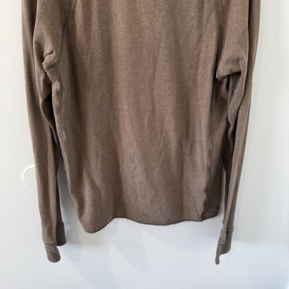 VINTAGE Abercrombie & Fitch Shirt Mens Small Grey Muscle Y2K 90s Thermal Striped - Picture 2 of 7